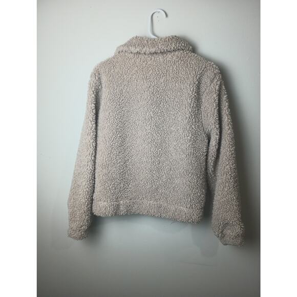 Ambiance Outerwear Women's Cream Fluffy Faux Fur Teddy Jacket Women Size Small - Picture 5 of 5